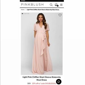 Pink Blush Maternity Dress